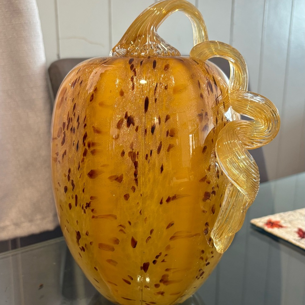 Artisan Glass Pumpkin Decor